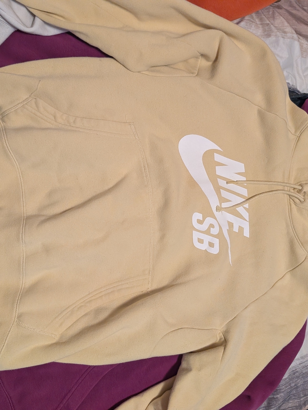 Nike Tan Hoodie with White Swoosh